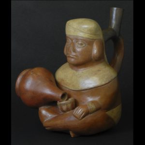 壺を持った病気の男性象形鐙型壺