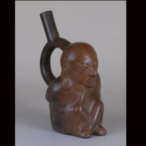 捕虜の男性象形鐙型壺